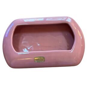 Haeger Floral pink ikebana planter flower pot decorative pottery Macomb IL USA